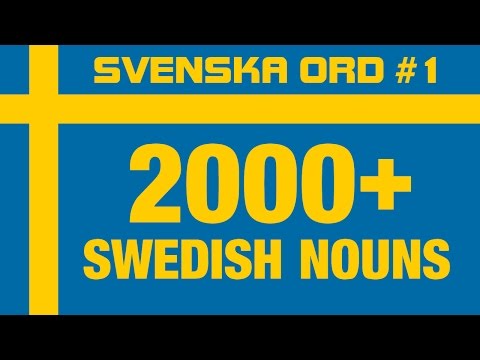 2000+ Common Swedish Nouns with Pronunciation · Vocabulary Words · Svenska Ord 1