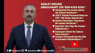 Adalet Bakanı Abdulhamit GÜL, Cezaevi Personeli İle İlgili Soruları Cevapladı