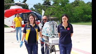 Parmak Bebek helikopterle Samsun'a sevk edildi