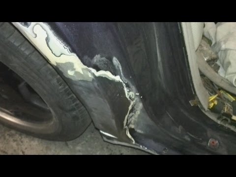 Ремонт арки заднего крыла Mercedes W210. Repair of the rusty rear wing arch Mercedes W210