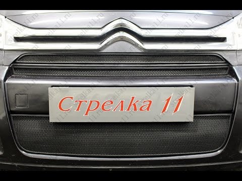 Защита радиатора CITROEN JUMPY II рестайлинг 2012-н.в. (Черный) - strelka11.ru
