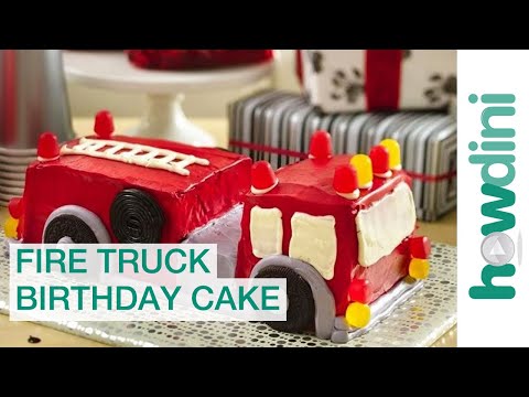 birthday cake decorating designs. Fire truck irthday cake