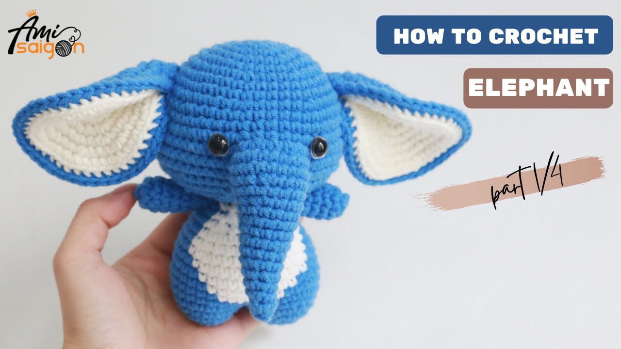 A cute amigurumi elephant free crochet pattern