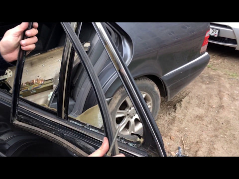 Установка форточки задней двери в рубль 40 - installing rear door quarter window Mercedes