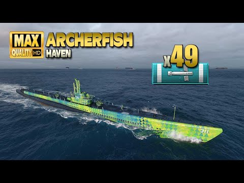 Submarine Archerfish with 49 torpedo hits   World of Warships