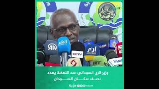 وزير الري السوداني: سد النهضة يهدد نصــف سكــــان الســــودان