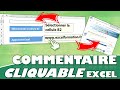 Comment cr?er un commentaire cliquable avec un lien hypertexte sur Excel