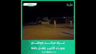 غرق مركب مواشي بميناء الأمير عثمان دقنة