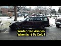 Vinter tvätta bilen