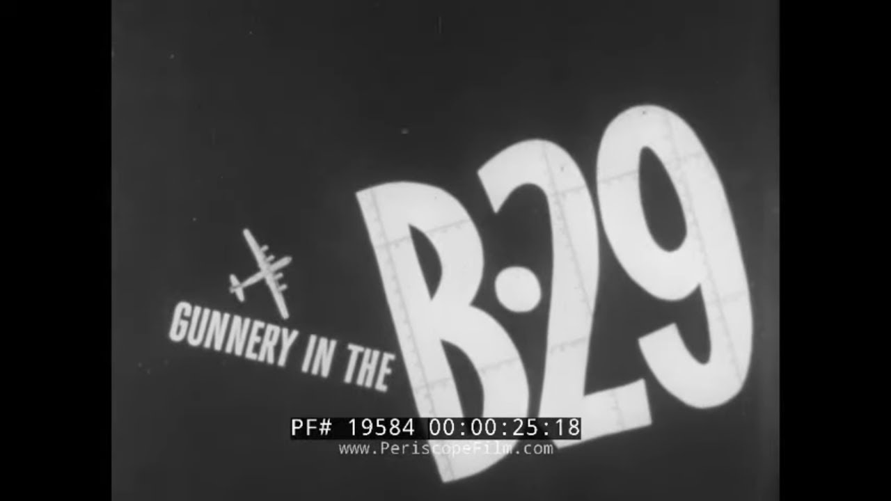 “Gunnery In The B-29” Animated B-29 Superfortress Crew Turret Computer Training Film 19584