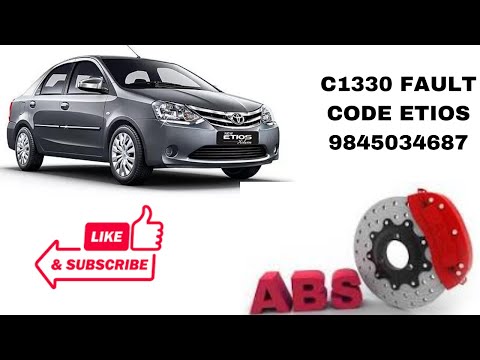 Toyota etios abs sensor fault code C1330 how to fix