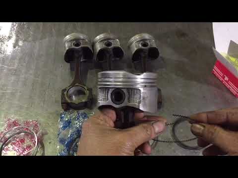 Toyota corolla 2010 model 4 cylinder Engine main bearing,crankshaft and piston ring installation