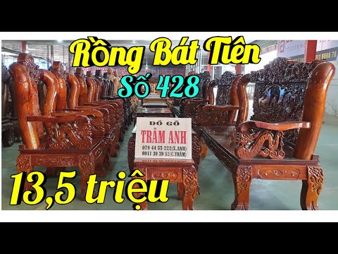 Báo Giá 2 Bộ Rồng Bát Tiên Gỗ Tràm Cột 12 Siêu Đẹp |Đồ Gỗ Trâm Anh| số 428