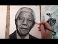 Portrait of Nelson Mandela- Dry Brush Technique (Oil Paint)