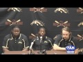 Dareyon Chance, Justin Currie, and Travonte Boles after WMU Football loss to CMU