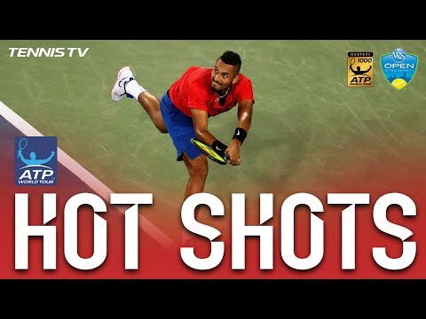 Kyrgios Hits Running Return Hot Shot Cincinnati 2017