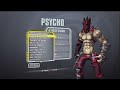 Borderlands 2 Psycho Krieg DLC All In Game Heads And Skins Customization!