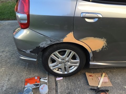 2007 Honda Fit Jazz Accident Body and Paint Repair - DIY