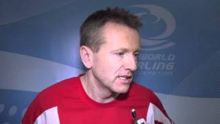 2011 Ford World Men's Curling Championship - Draw 10 Media Scrum
