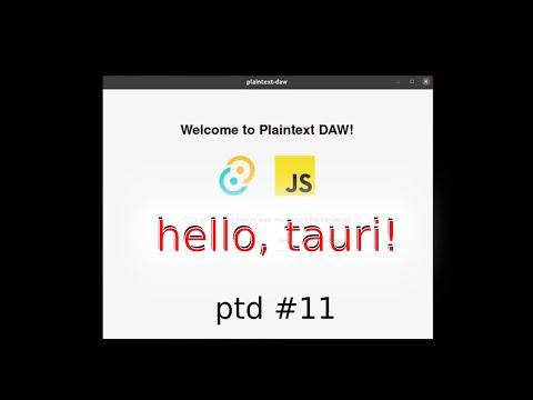 DAW11: Generating a Tauri Project
