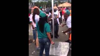 Video: Miami Dolphins Tailgaters Bust Out The Tailgate Stripper