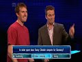the chase itv1 bradley walsh cant stop laughing during the Fanny Chmelar question (17/10/11)