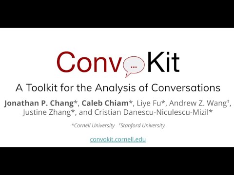 SIGDIAL 2020: Introducing ConvoKit
