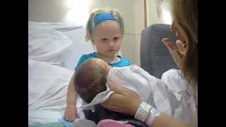 Best Big Sister Meets Baby Brother - Totally Cute!!