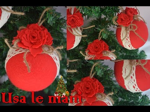 Come decorare le sfere di natale in polistirolo fai da te mania Strisce in polistirolo x abbellire casa