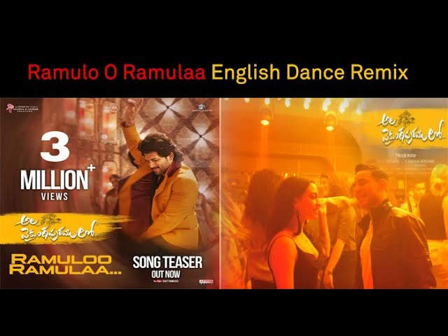 AlaVaikunthapurramuloo - Ramuloo Ramulaa Song Teaser Dance Remix || Allu Arjun