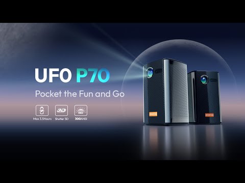 BYINTEK P70 prenosni 3D LED DLP projektor, Android, WiFi, Bluetooth, 2GB+32GB, baterija, 380 lumnov, zvočniki, max 4K UHD, USB/HDMI, + stojalo + torbica