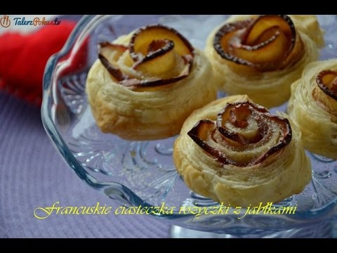 Francuskie ciasteczka różyczki z jabłkami