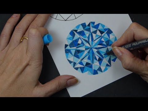 Обучающее видео как красиво рисовать красками бриллиант