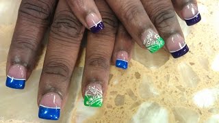 HOW TO CLEAN & COLOR HALF TIP NAILS
