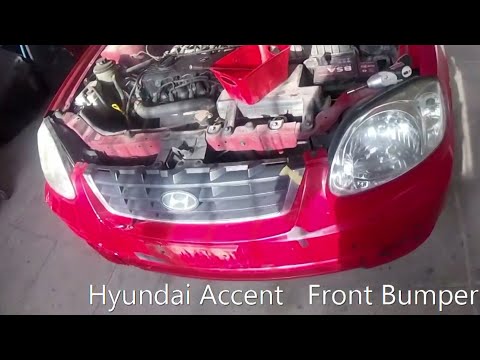 Hyundai Accent front bumper removal
