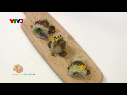 Xôi cốm cuộn bò nấm