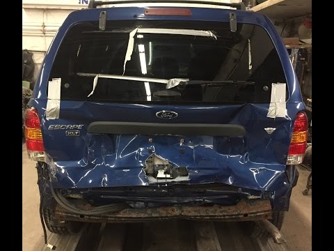 2007 Ford Escape liftgate, bumper and rear body replacement time lapse repair