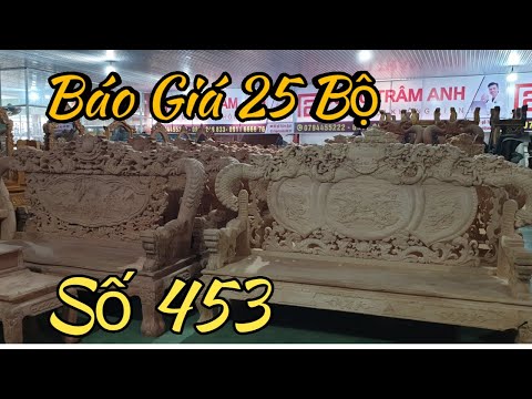 BÁO GIÁ 25 Bộ Salon Gõ Đỏ tuyệt Đẹp Tại Đồ Gỗ Trâm Anh Số 453