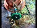 Micro DIY hydro, made form a centrifugal fan and metal found in skips