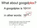 Big Numbers: Googolplex