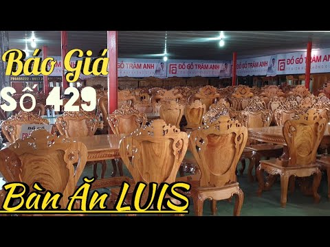 Báo Giá 2 Bộ Bàn ăn Luy Gỗ Gõ Đỏ Cực Víp |Đồ Gỗ Trâm Anh| số 429