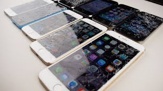 iphone 6 plus vs 6 vs 5s vs 5c vs 5 vs 4s vs 4 vs 3gs vs 3g vs 2g drop test!
