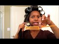 Natural Hair: Roller Setting Straight Natural Hair