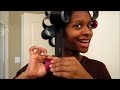Natural Hair: Roller Setting Straight Natural Hair