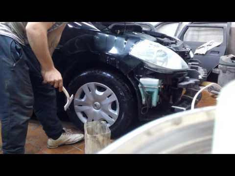 Nissan TIIDA ремонт крыла.авторемонт покраска авто