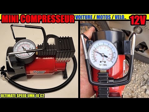 Mini compresseur LIDL ULTIMATE SPEED gonfler pneus voiture moto velo.. Mini comrpessor Kompressor