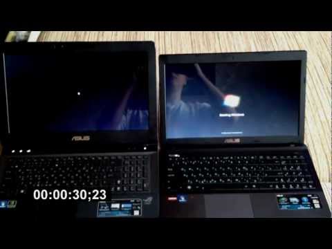 Asus G53sw Vs K55N Startup Performance [FULL HD]