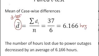 Statistics And Probability Paired T Test Calculations Youtube