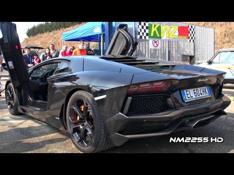 Lamborghini Aventador LP700 Huge Revving Accelerations and Fly Bys
