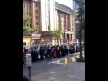 Mandela remains being transported the Union Buildings - Mourner flock Madiba streets